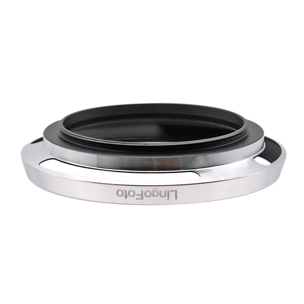Universele Metalen Schroef-in Geventileerde groothoek Zonnekap Zilver 37/39/40.5/43/46/49/52/55/58mm camera fotografie accessoire