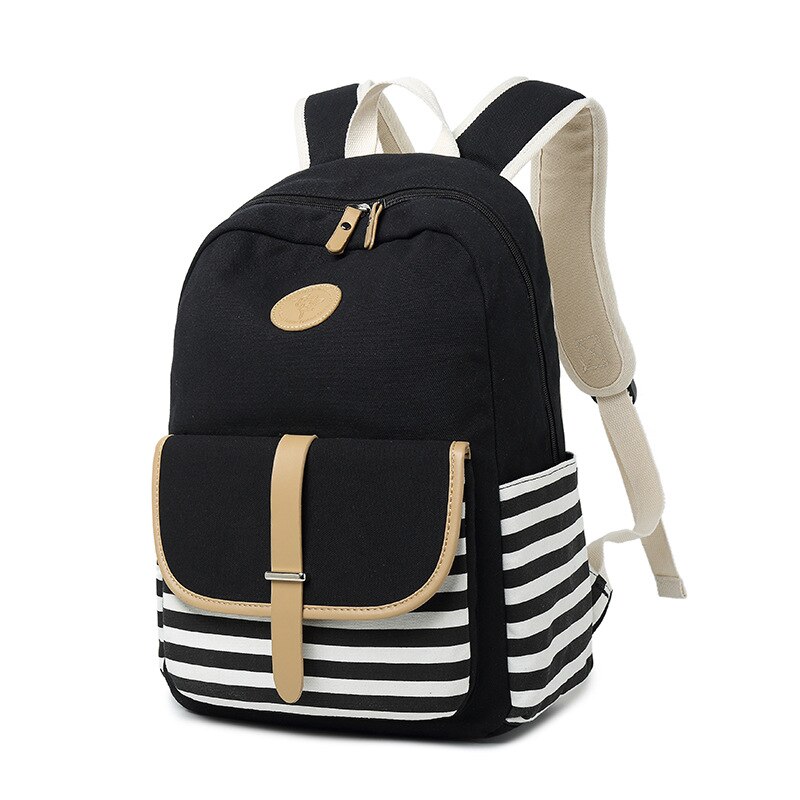 3 stks/set Canvas Fringe Vrouwen Rugzak Student Boek Tas met Portemonnee Laptop College Rugzak Vrouwelijke Schooltas voor Tiener Meisjes