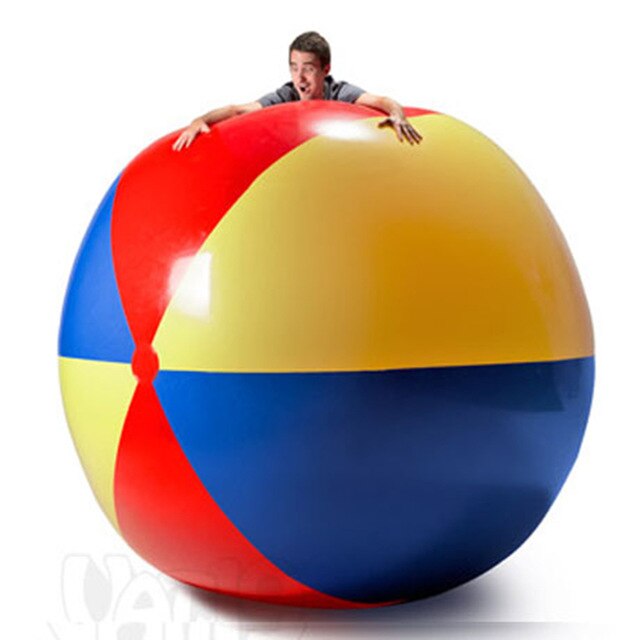 130cm Super Grote Giant Opblaasbare PVC Strandbal Kleurrijke Zwembad Accessoire Opgeblazen Ballen Zomer Outdoor Water Plezier, HA089: Default Title