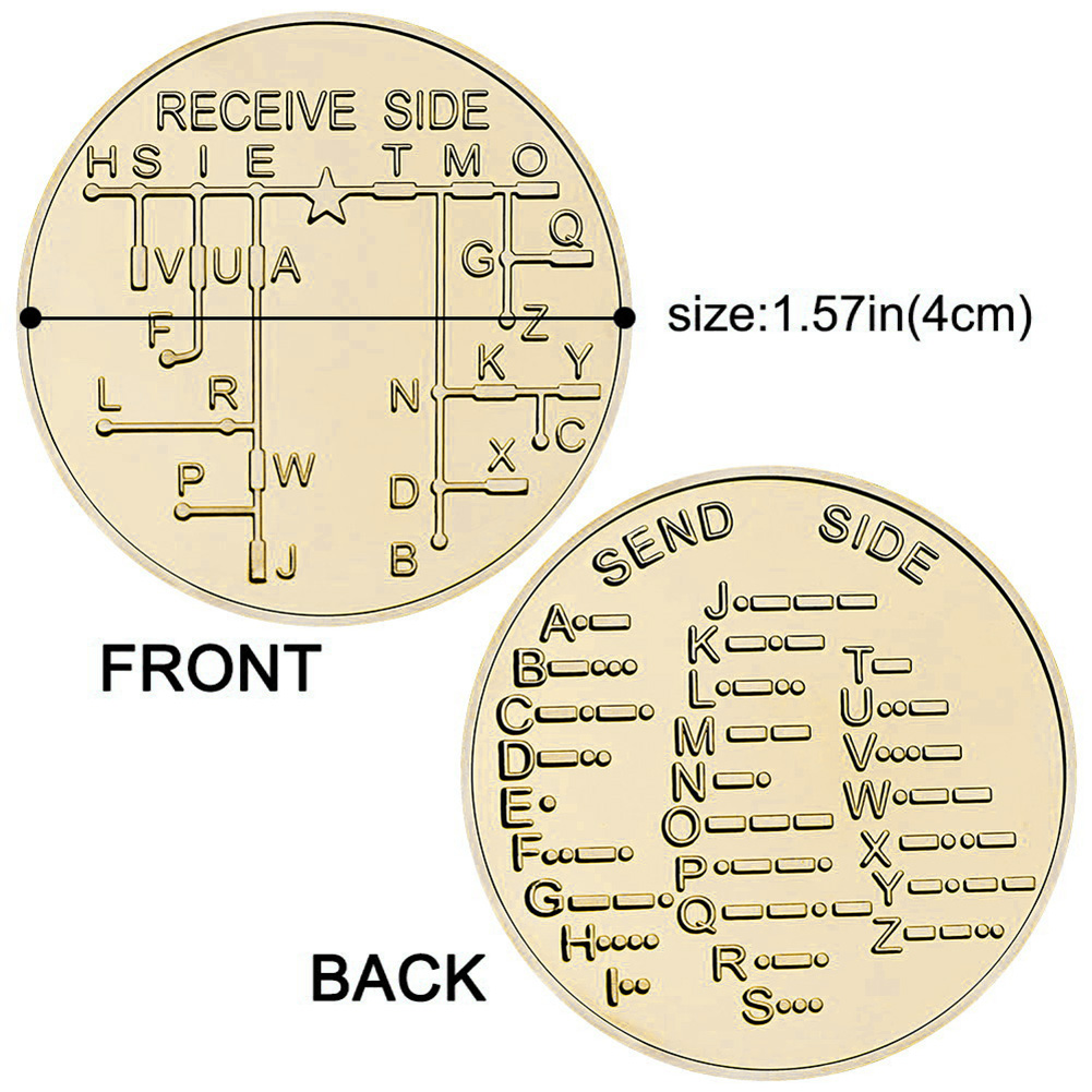1pc Morsecode Trainingsmunt Trainingsmunt Morsecode Leermiddelen voor beginnende radioliefhebbers en hobbyisten Geschiedenis Buffs