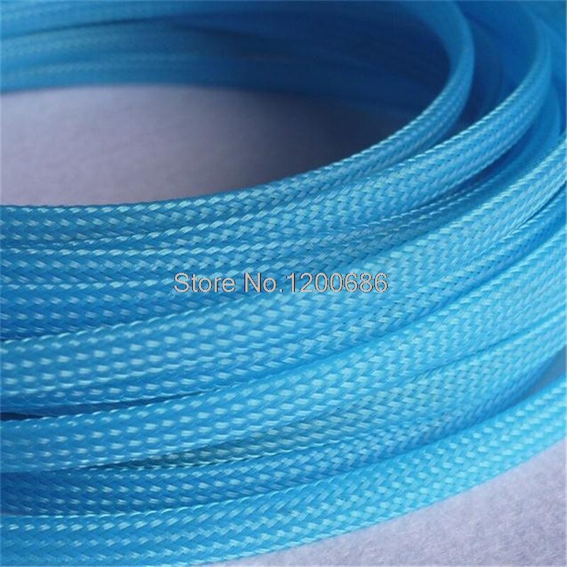 5M 8MM Braided Expandable Cable Sleeve Tight PET High Density Wire Sleeve Sheathing PC Cable Organizer Wire Cable Protection