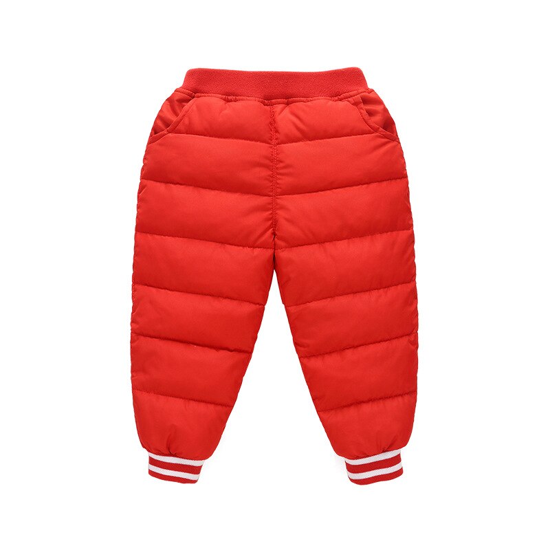 pantalon en coton pour enfants petits et moyens enfants couleur bonbon ouvert entrejambe léger et mince vers le bas pantalon en coton: Red / 100cm