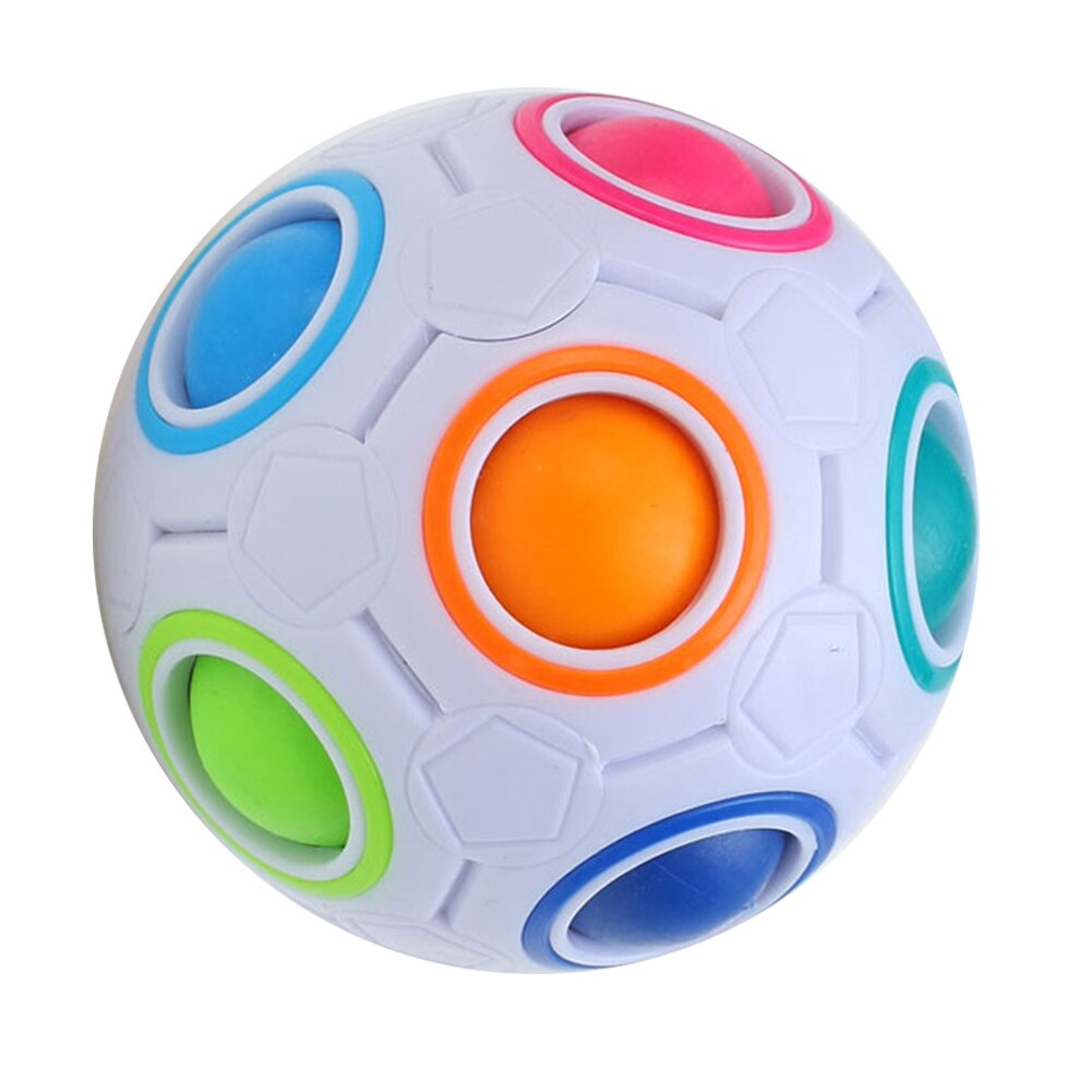 Rainbow Ball Cube Speed Puzzle Ball Kids Educational Learning Funny Toys for Children Adult Stress Reliever: A