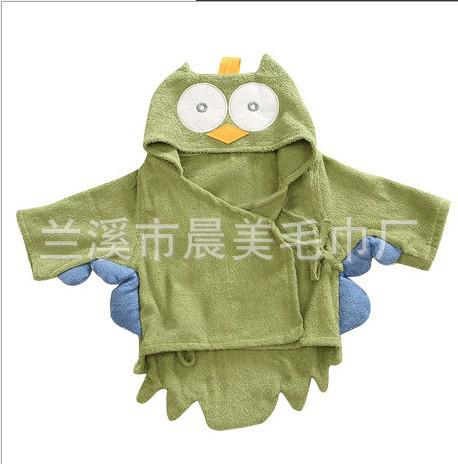 Spring Autumn Children Bathrobe Baby Cotton Cartoon Unisex Small Pajamas Animal Robes 1pcs Baby Hooded Blankets 0 To 12month: 5