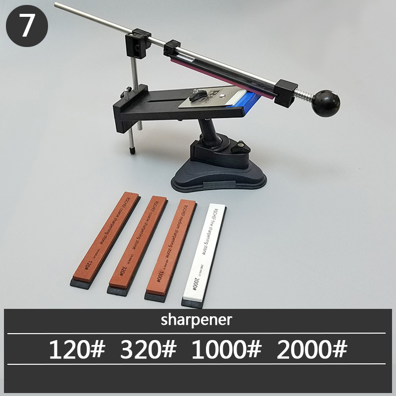 ruixin pro Sharpener Kitchen Knife Fix Fixed Angle with multi stones sharpening stone whetstone grind: 7-sharpener 4S