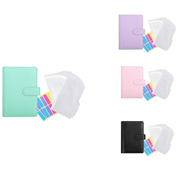 12 Stuks Van Transparante Plastic A6 Bindmiddel Enveloppen, Waterdichte Cash Budget Envelop Systeem, Met Label Stickers