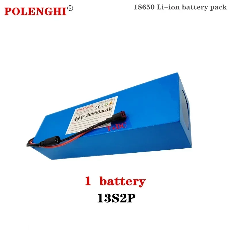 13S2P 48 V 20000 mAh 18650 wiederaufladbarer Li-Ionen-Akku 54,6 V 2 A Ladegerät: Gold