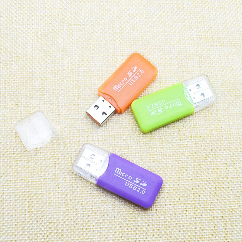 Mini Memory Card Reader Voor Micro Sd Card Usb 2.0 High Speed Voor Laptop Geheugenkaart Micro Sd Accessoire willekeurige Kleur: 3pcs Random color