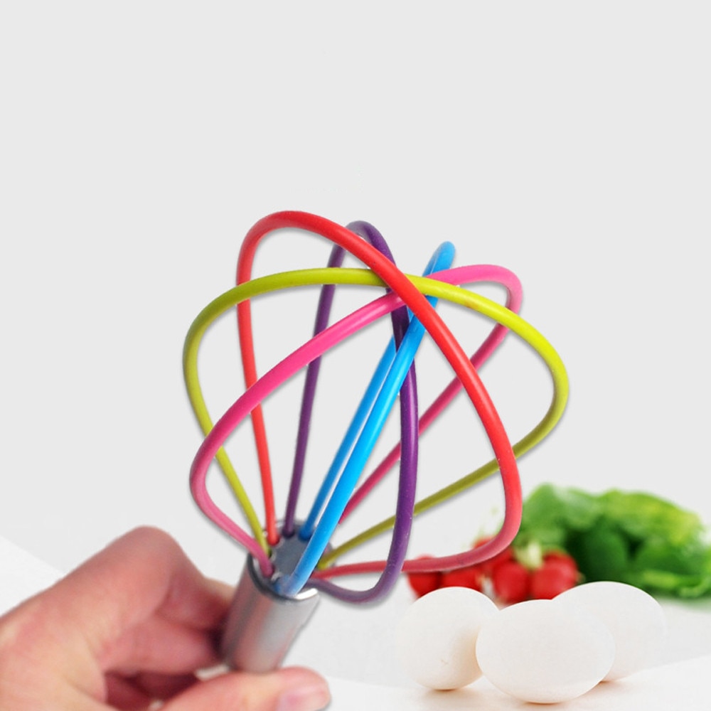 Køkken premium farve silikone piskeris med varmebestandig non-stick silikone piskeris æg værktøj tilbehør