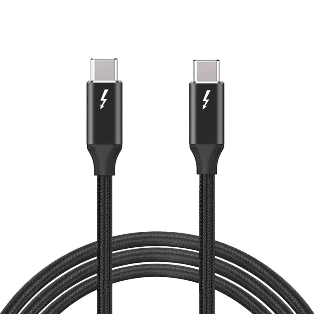 Thunderbolt 3 to Thunderbolt 3 Cable 20Gbps 100W, USB-C to USB-C Cord Black 2M/1.5M (6.6ft/4.9ft)