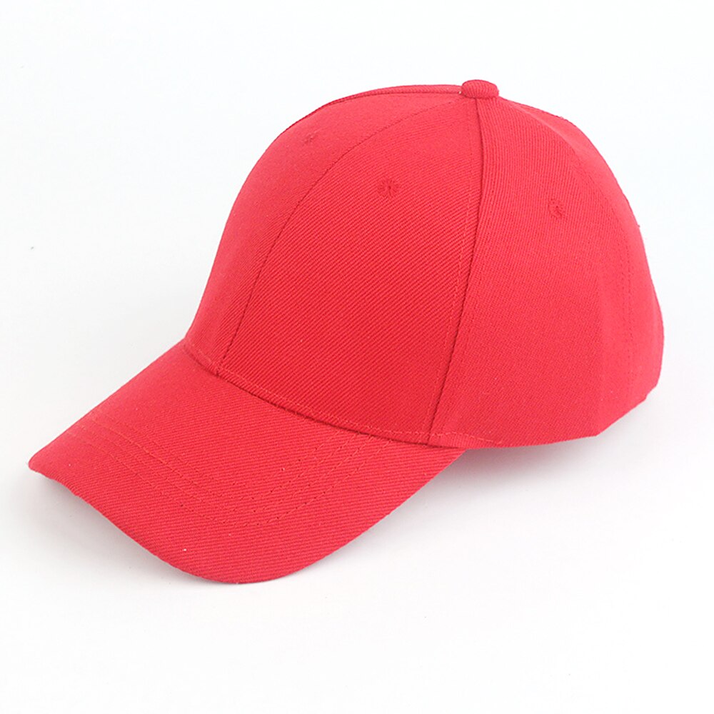 Verstelbare Baseball Hoed Mannen Vrouwen Baseball Cap Outdoor Zonnehoed Zwart Mode Snapback Hoed Wit Streetwear Hip Hop caps: Rood