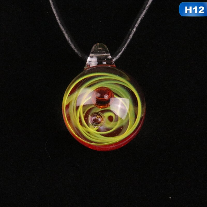 2019 Creativo Pianeta di Cristallo Stelle Sfera di Vetro Galaxy Modello di Catena In Pelle Pendenti con gemme e perle Collana Galaxy Bella Collana: H12