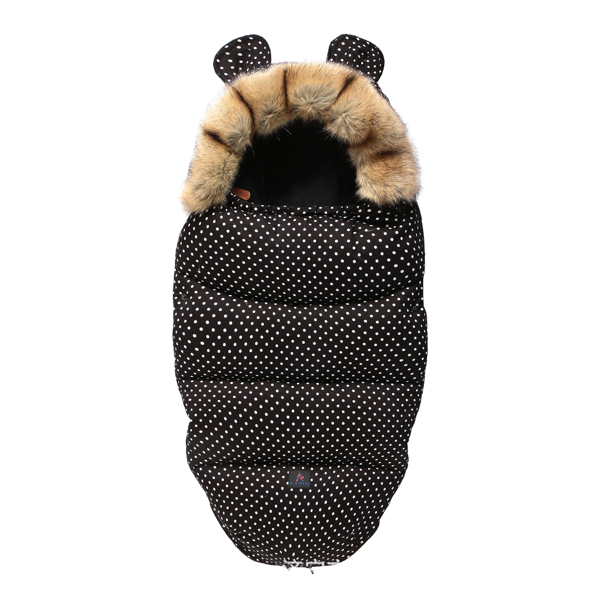 Sacos de dormir calientes de invierno para bebé recién nacido, forro para bebé, envoltura de lana para envolver cochecito, manta para bebé, sacos de dormir: Black