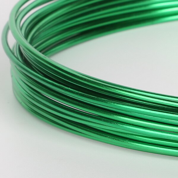 New Arrival różne kolory 5m 15gauge (1.5mm) drut aluminiowy miękki metal florystyka drutu, dla DIY ocena biżuteria i Craft Making: Dark Green