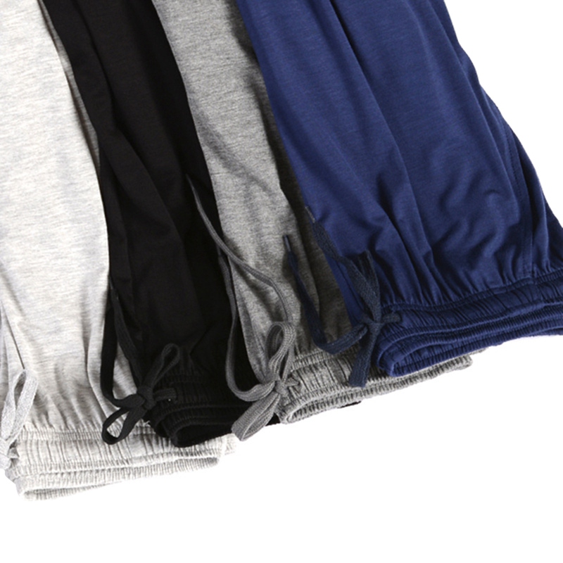 Men's Cotton Knit Jogger Pants Sleep Pants Bottoms with Drawstring Sweatpants with Pockets