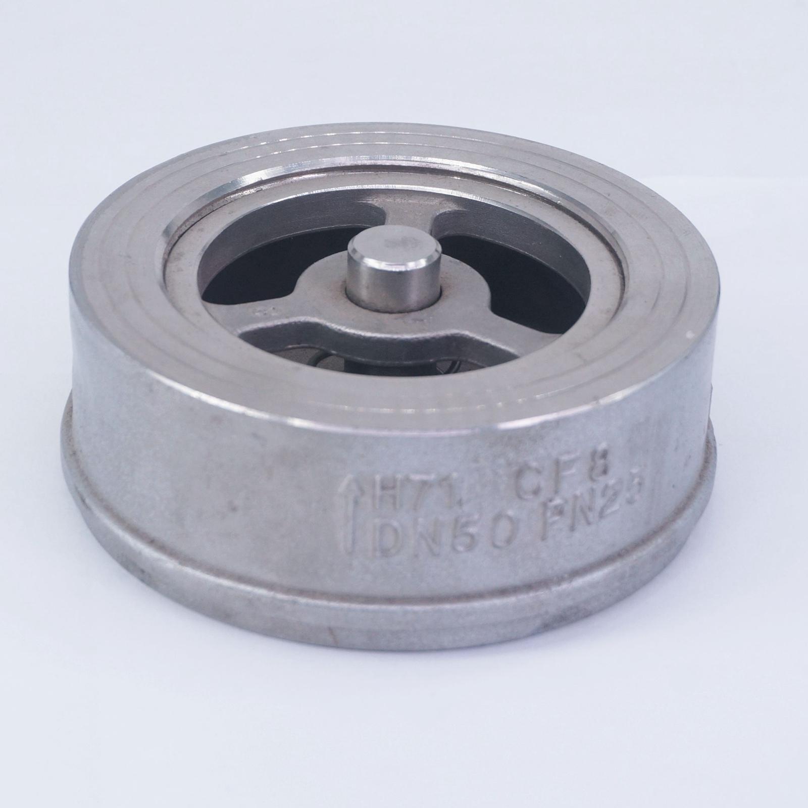 DN50 2" 304 Stainless Steel Wafer Check Valve Non-return One Way Valve
