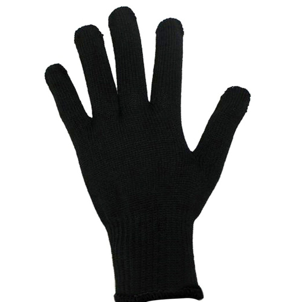 Moonbiffy 1 stuks hittebestendige handschoen voor haarstyling, voor het krullen en steil maken van je haar, zwarte hittebestendige handschoen voor het krullen en steil maken van je haar