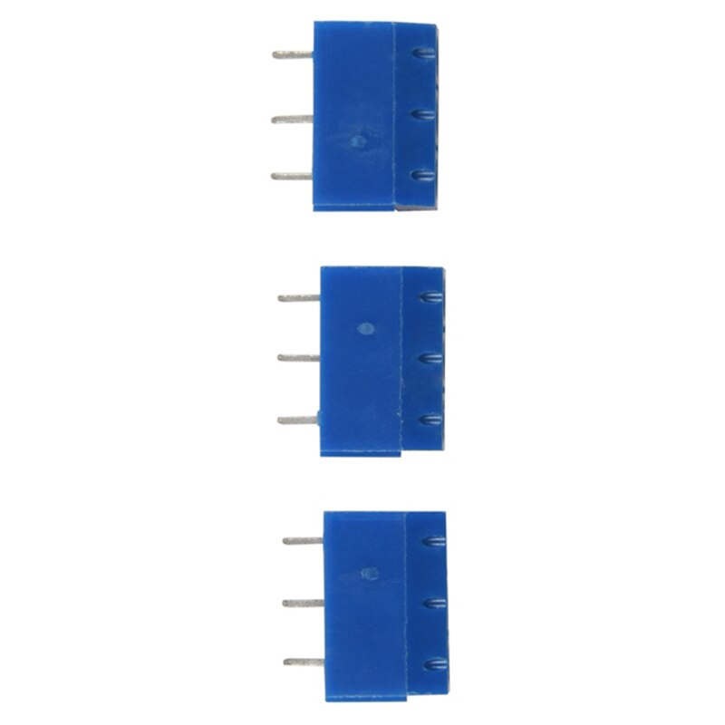 60 Stuks 3P 5.08Mm Pitch 3Pin Pcb Mount Screw Terminal Block Socket Strips Voor Arduino Blauw