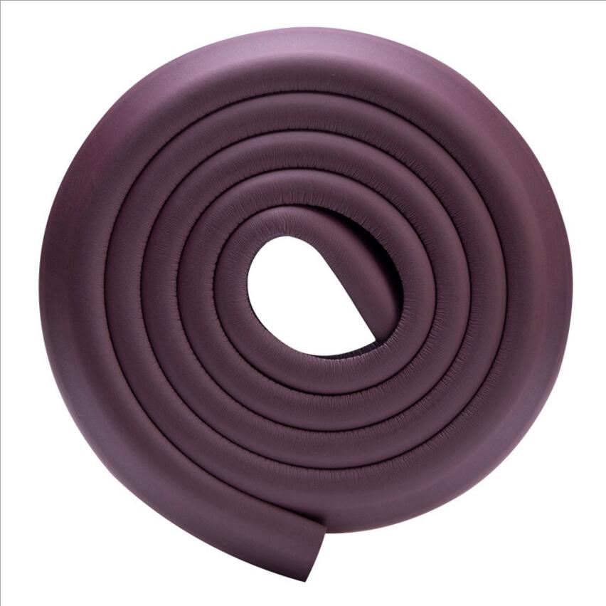 2M Rand Ecke Protector für Möbel Gummi Baby Schutz Kissen Wache Streifen Weichmacher Stoßstange Baby Sicherheit Schreibtisch Tisch: 1 PC Brown