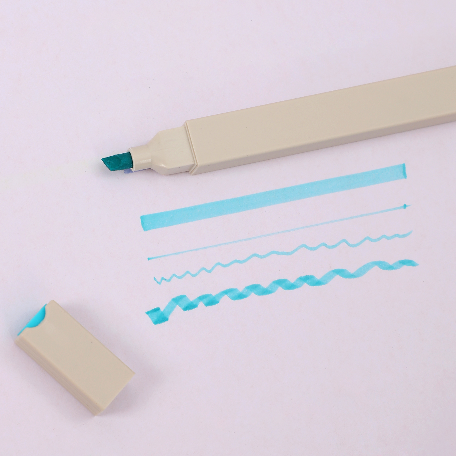 Resaltadores de punta suave Multicolor, marcador de diario Kawaii Simple, pintura linda, pluma fluorescente, papelería, 6 unids/set por juego
