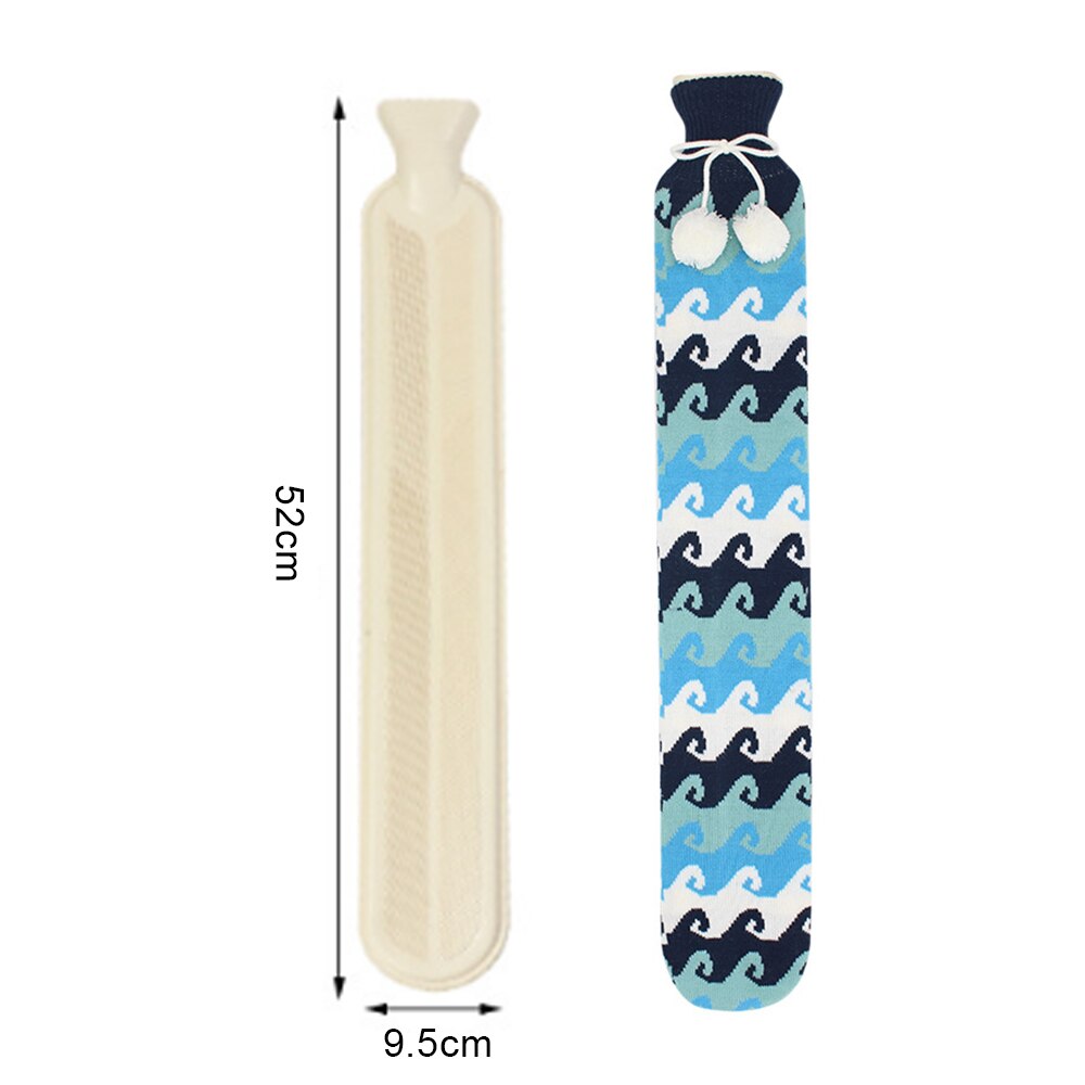 52cm Removable Cover Fur Rubber Water Bottle Extra Long Christmas Water Bottles Bag For Waist Hand Foot Warming
