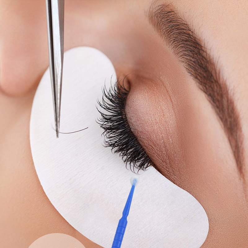 VVHUDA-Mini cepillos desechables, 100 Uds., varitas para extensiones, sin pelusa, microcepillo, punta de microfibra, aplicador de maquillaje