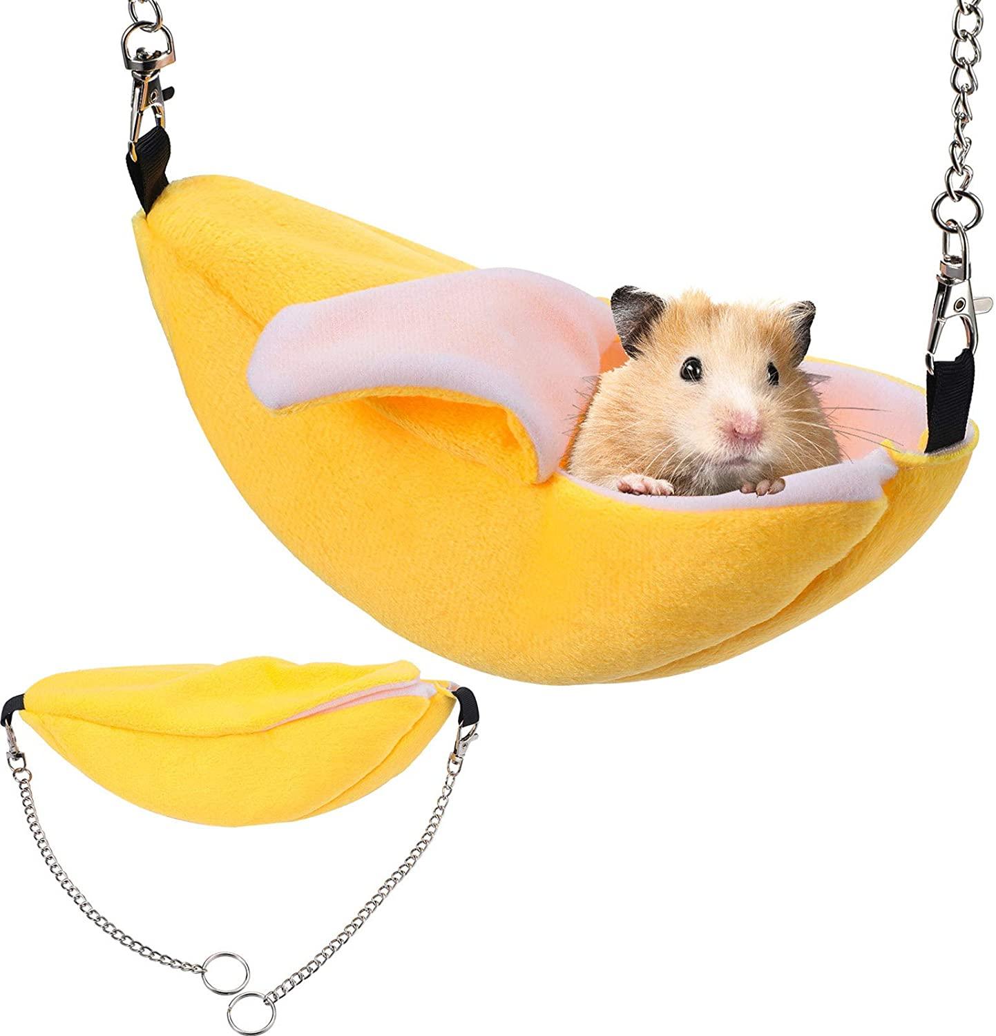 Mooie Zachte Hamster Room Bed Kleine Huisdier Dier Opknoping Huis Kooi Geschikt Voor Cavia Te Slapen En Spelen Met banaan Hangmat