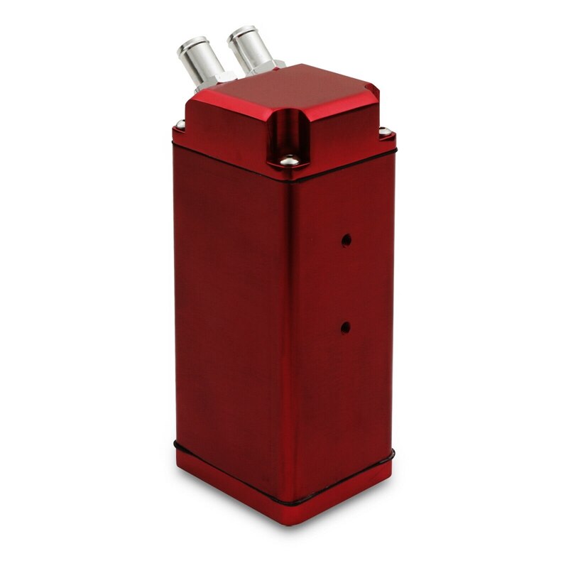 Universal Aluminium Alloy Red Square Race Engine Oil Catch Tank Breather Can Kit