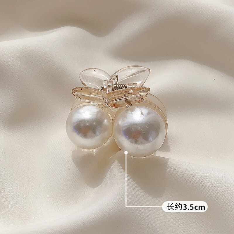 Grote Parel Haar Clips Witte Haarspeld Pinnen En Clips Parel Acryl Grijpen Haar Clips Voor Vrouwen Haarspeld Hoofdtooi Haaraccessoires: 01