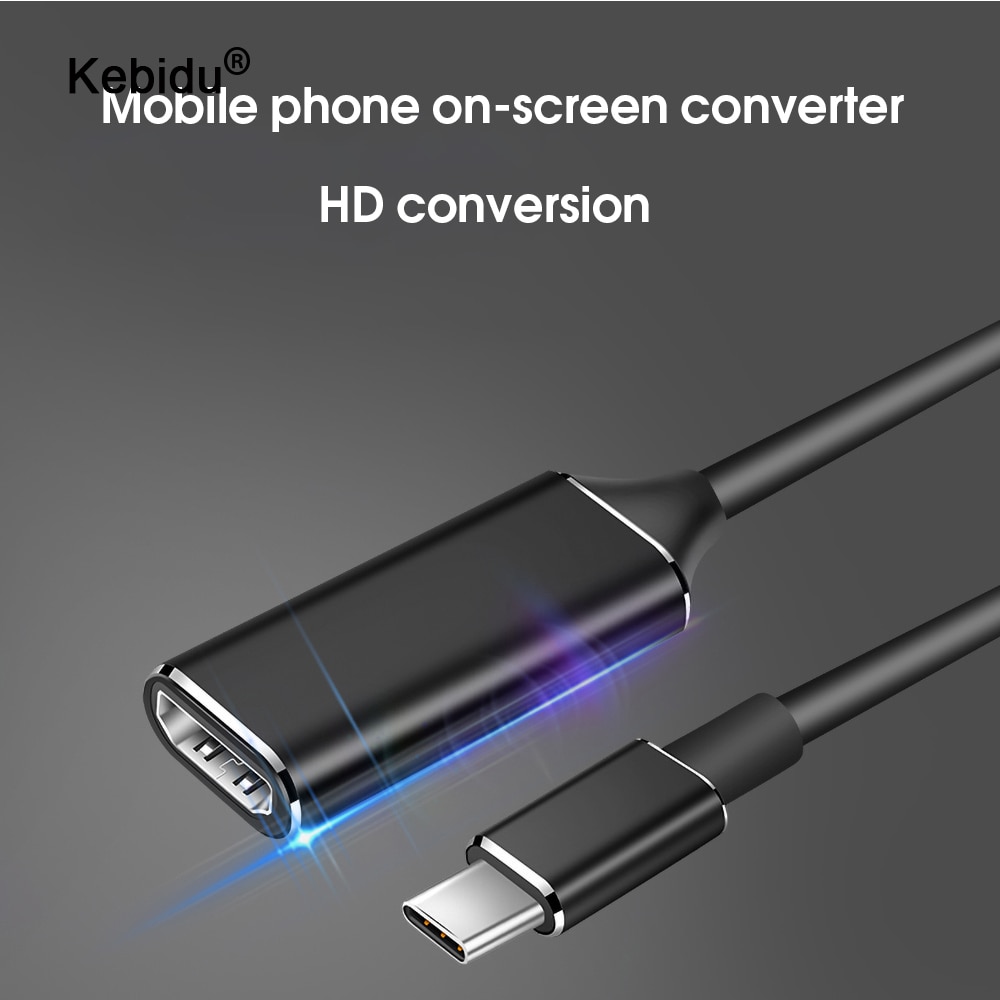 Kebidu usb type c naar hdmi kabel adapter 4k 30hz USB 3.1 naar HDMI Adapter Man-vrouw converter voor PC Computer TV Display