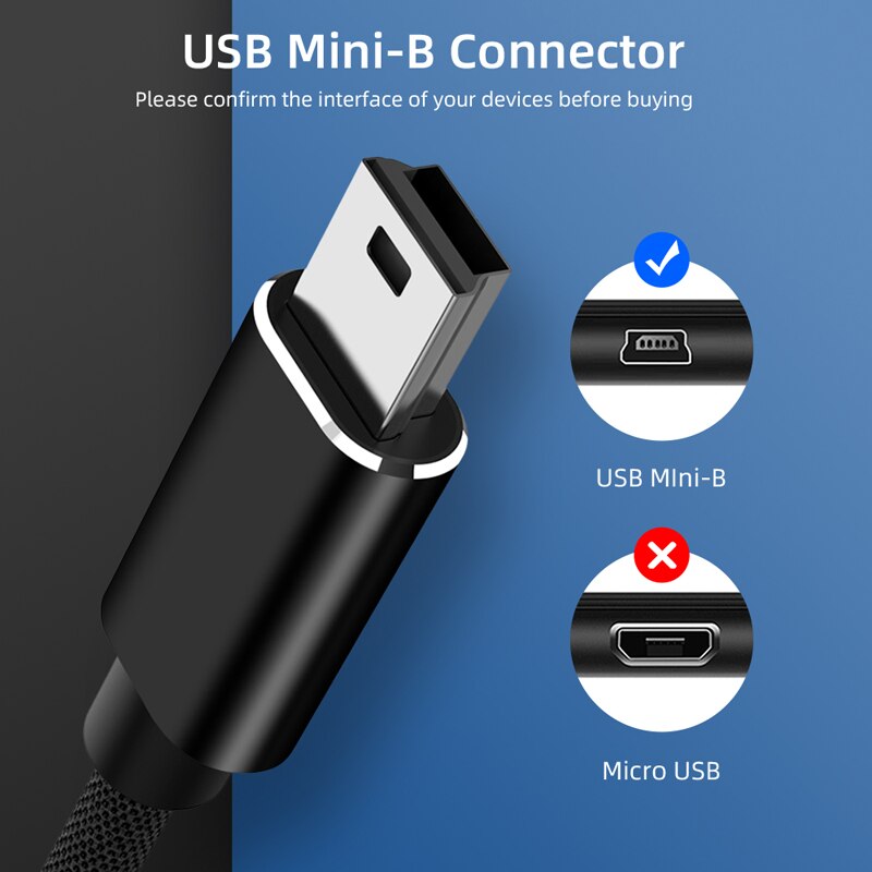 USB C to Mini USB Cable USB Mini-B Adapter Connector For Thunderbolt 3 PC Computer Laptop Player Digital Camera Mini USB Cord