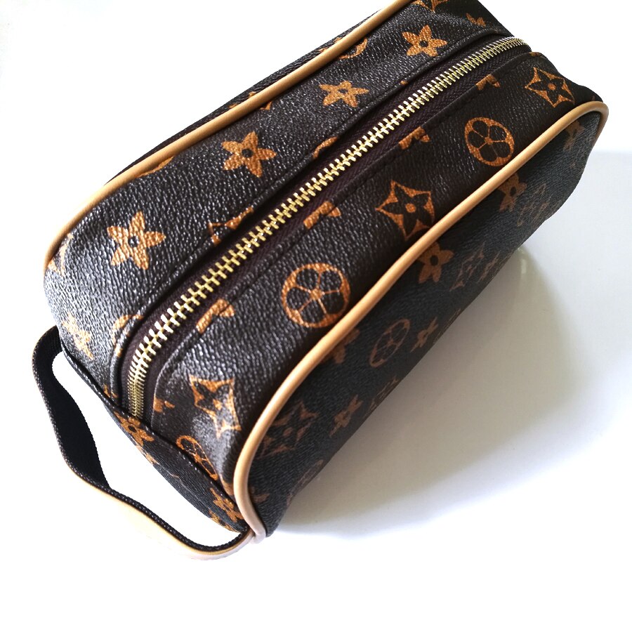 Cosmetic Bag Travel Makeup Case Handbag PU Women Organizer Pouch Wash Kit Bear Coin Suitcase Women