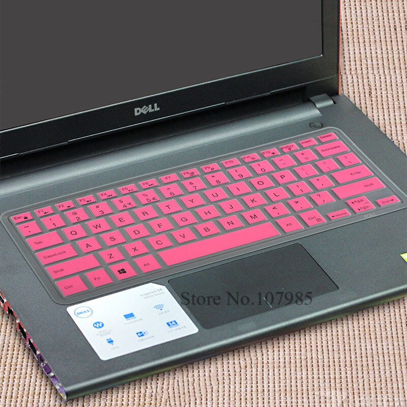 Silicone toetsenbord cover skin Voor DELL XPS 15 XPS15-9550 9560 9570 15MF Pro 5578 7558 7568 7569 7572 15W /WR Vostro 15 5568 7568: Pink