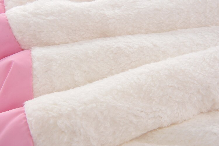 Winter Neue Mädchen Baumwolle Gepolsterte Kleidung Koreanische freundlicher Verdickt Jacke für mädchen Warme rosa Mantel mit kapuze Schneeanzug