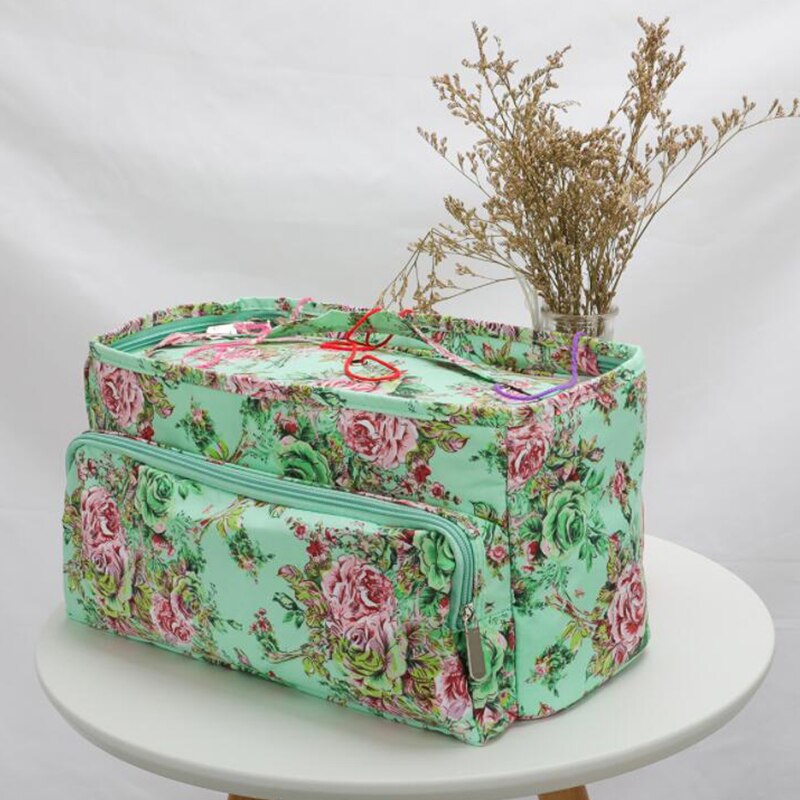 Diy Wol Haaknaald Tool Accessoires Opbergtas Breien Naalden Naaigaren Garen Oxford Doek Printen Organizer Houder