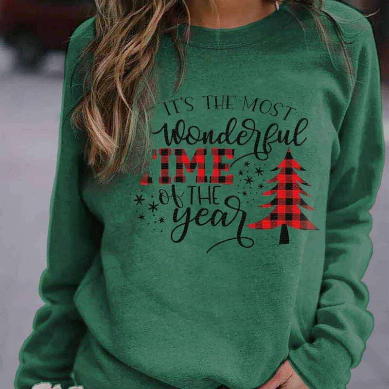 Herfst Vrouwen Grappige Grinch Print Hoodies Sweatshirt Casual Brief Lange Mouw O Hals Kerst Oversized Trui Tops Tees Hoody