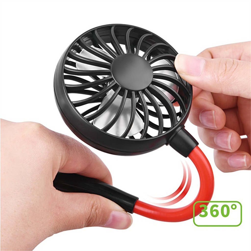 Fan Mini Portable USB Rechargeable Neckband Lazy Neck Hanging Style Dual Cooling Fans Gadget Inteligente#20