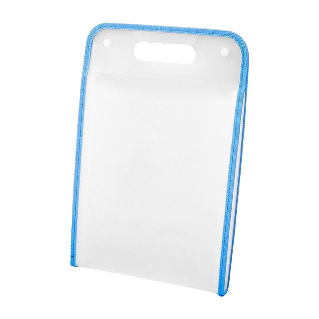 Handheld 13 Pockets Vertical File Folder Accordion File w/ 2 Buckle Expandable Document Organizer for Home School Office: Transparent