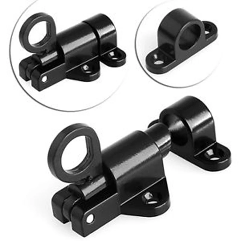 Automatischer Türriegelriegel für Zuhause, Fenster, Tor, Sicherheit, Zugring, Feder, prallen, Türriegel, automatisches Riegelschloss, Türriegel aus Aluminium