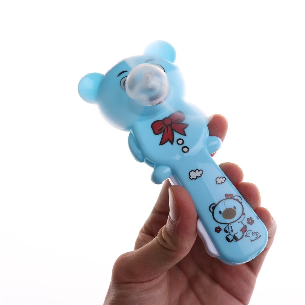 Mini-fläkt bärbar handhållen skrivbordsfuktning tecknad handhållen ventilator bärbar mini handhållen vattendimfläkt för barn