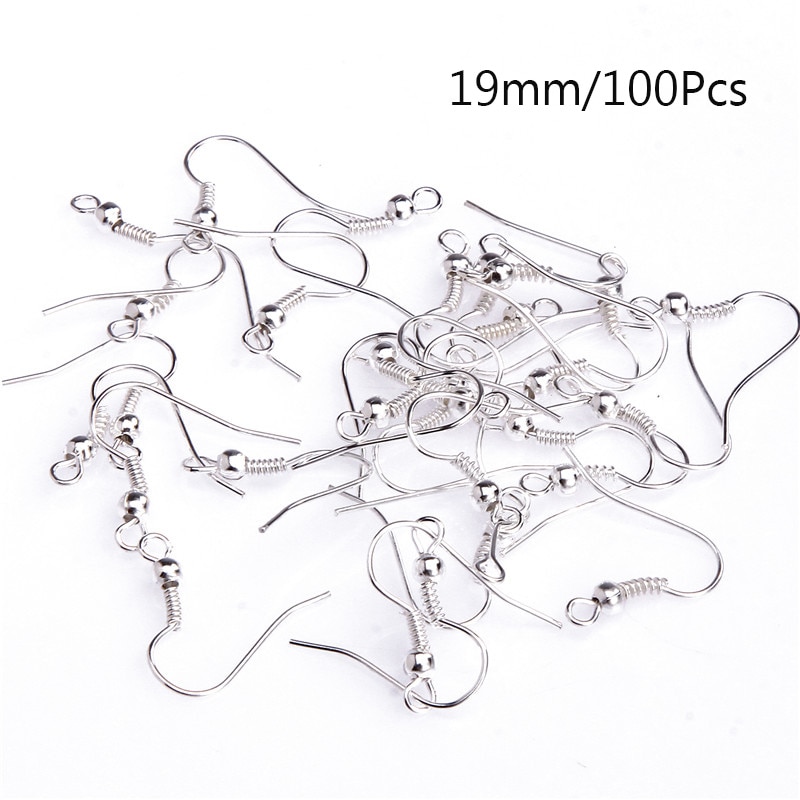 100Pcs Rvs Oorbel Haak Oor Draad Haak Bevindingen Voor Diy Sieraden Bevindingen Maken Oorbel Accessoires