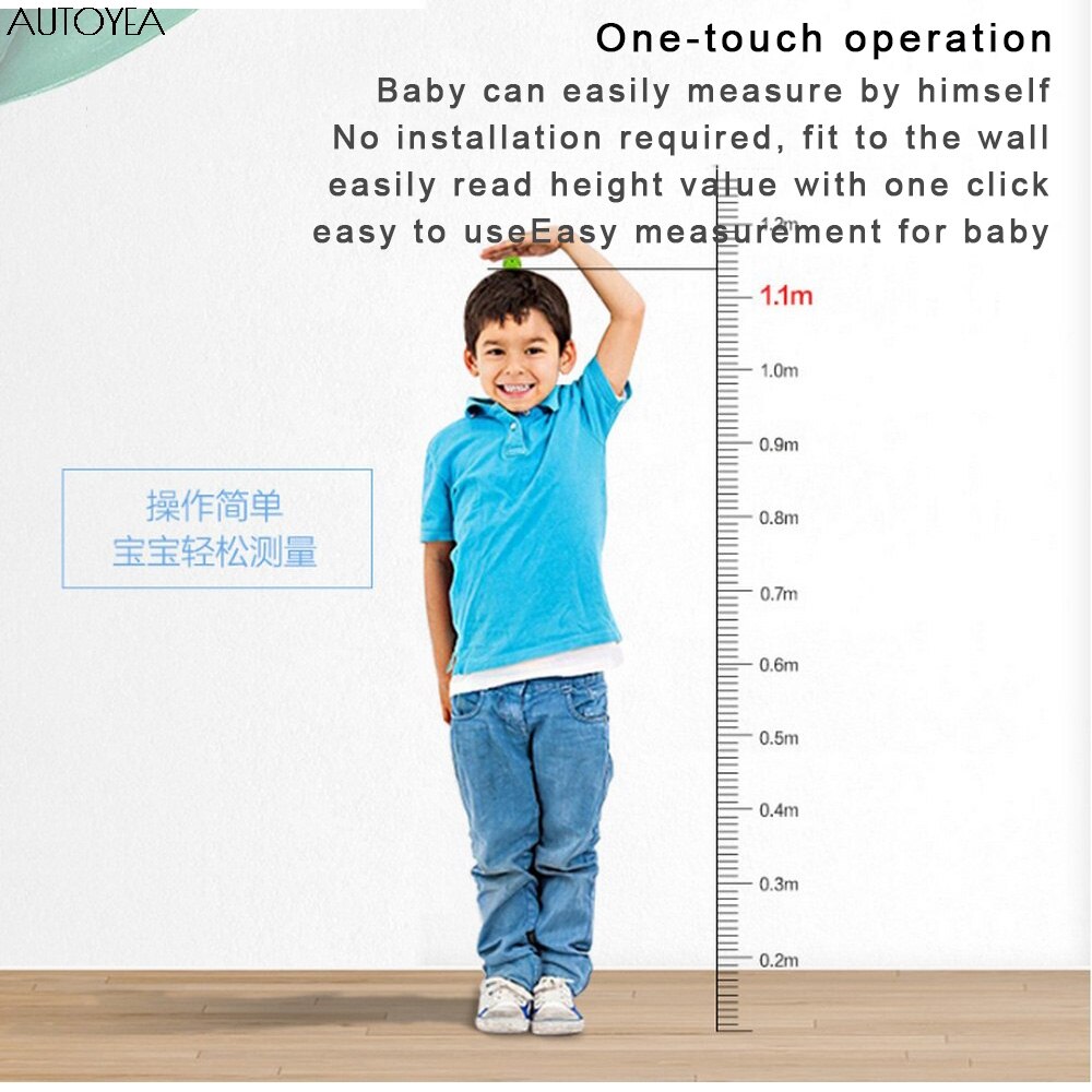 Height Measuring Instrument Handheld Ultrasonic Stadiometer Height Measuring Device Rule Sensor Monitor For Kids And Adults