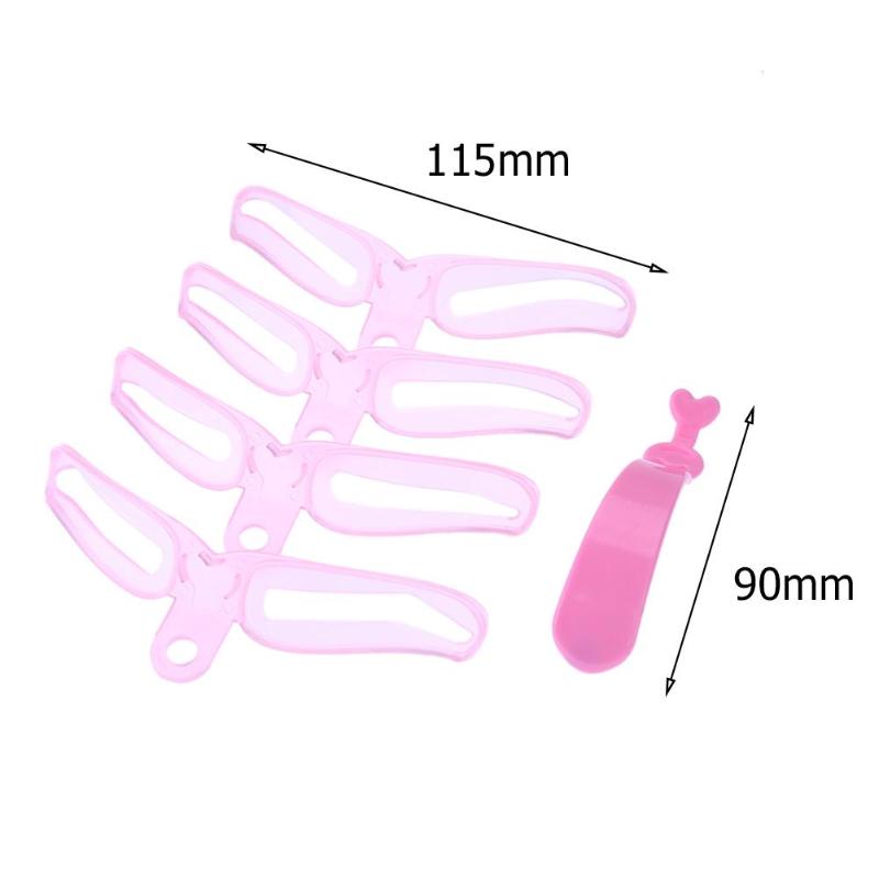 4pcs Reuse Eyebrow Tweezers Shaping Grooming Eye Brow Make Up Pinzette Template Reusable Lady Eyebrows Lash Tweezers