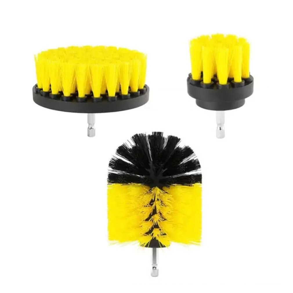 3 st power scrubber borste borr borste ren för badrumsytor badkar dusch kakel injekteringsbruk sladdlös power scrub rengöringssats