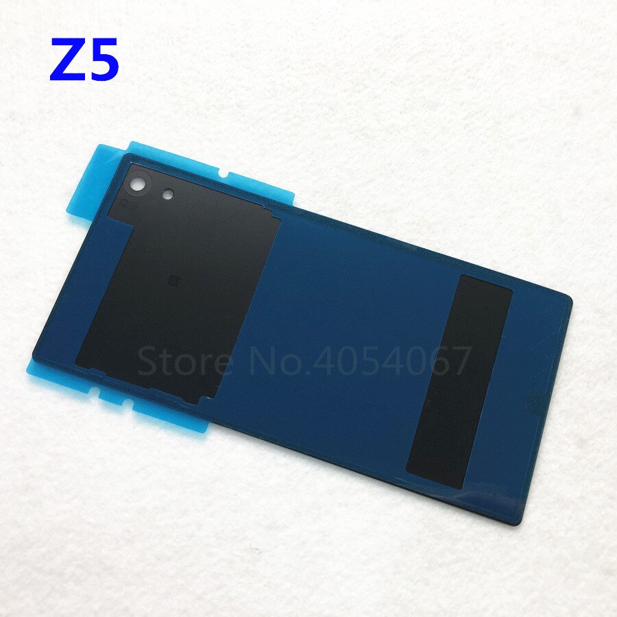 Cubierta trasera de la carcasa de la batería de cristal para Sony Xperia Z5 E6603 E6633 E6653 E6683, piezas de repuesto, cubierta de la puerta trasera