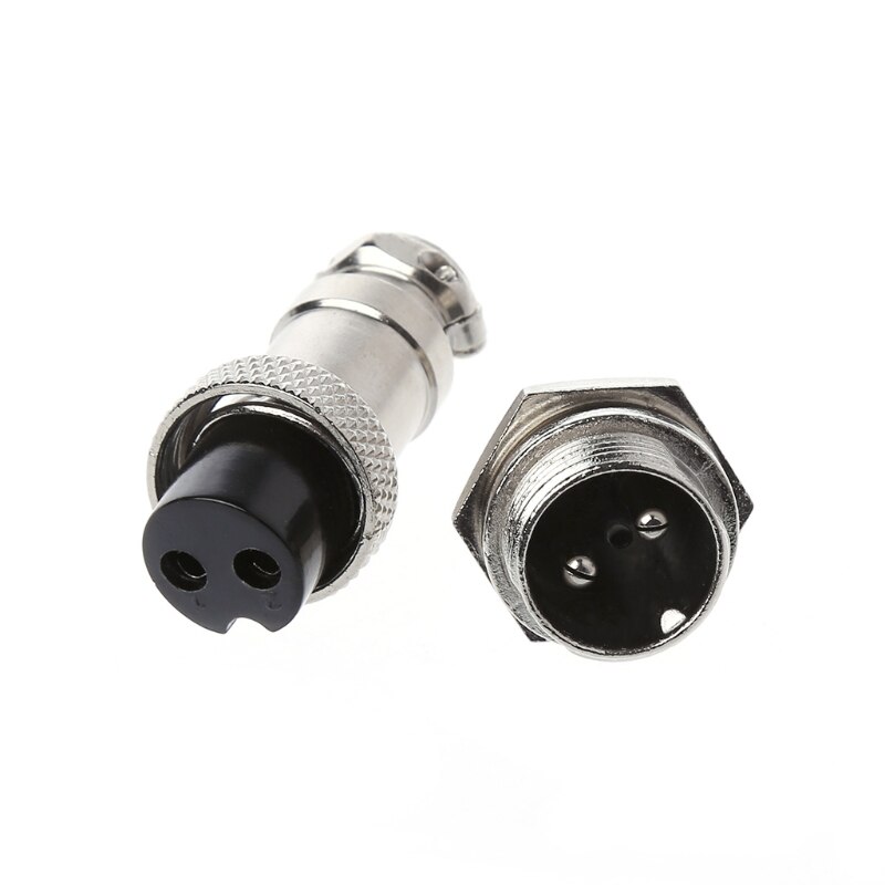 GX16 Stecker männlich & weiblich Draht Tafel Metall Stecker 2/3/4/5/6/8/9 Stift 16mm