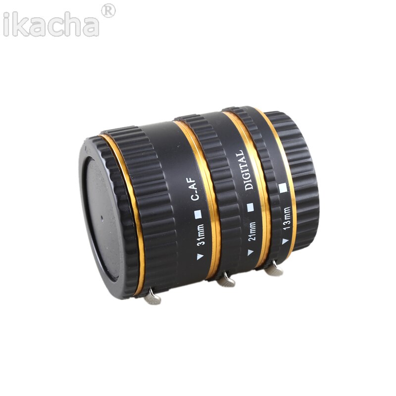 Lens Adapter Mount Auto Focus AF Macro Extension Tube Ring for Canon EF-S Lens T5i T4i T3i T2i 100D 60D 70D 550D 600D 6D 7D Gold