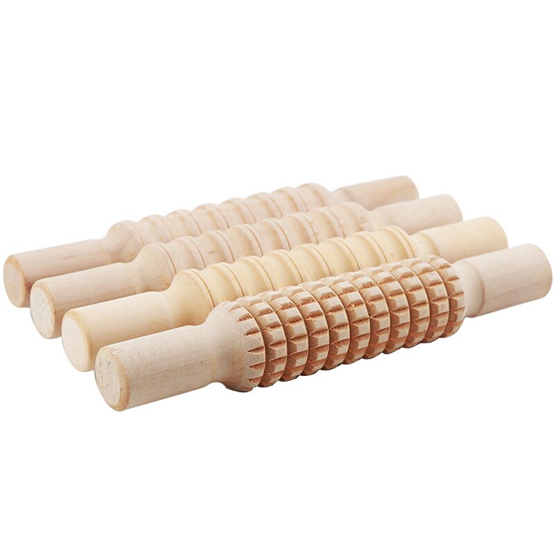 Pottery Mud Stick Pottery Ceramics Plastic Clay Carving Tools Solid Wood Printed Texture Mud Stick Mud Forming Tool