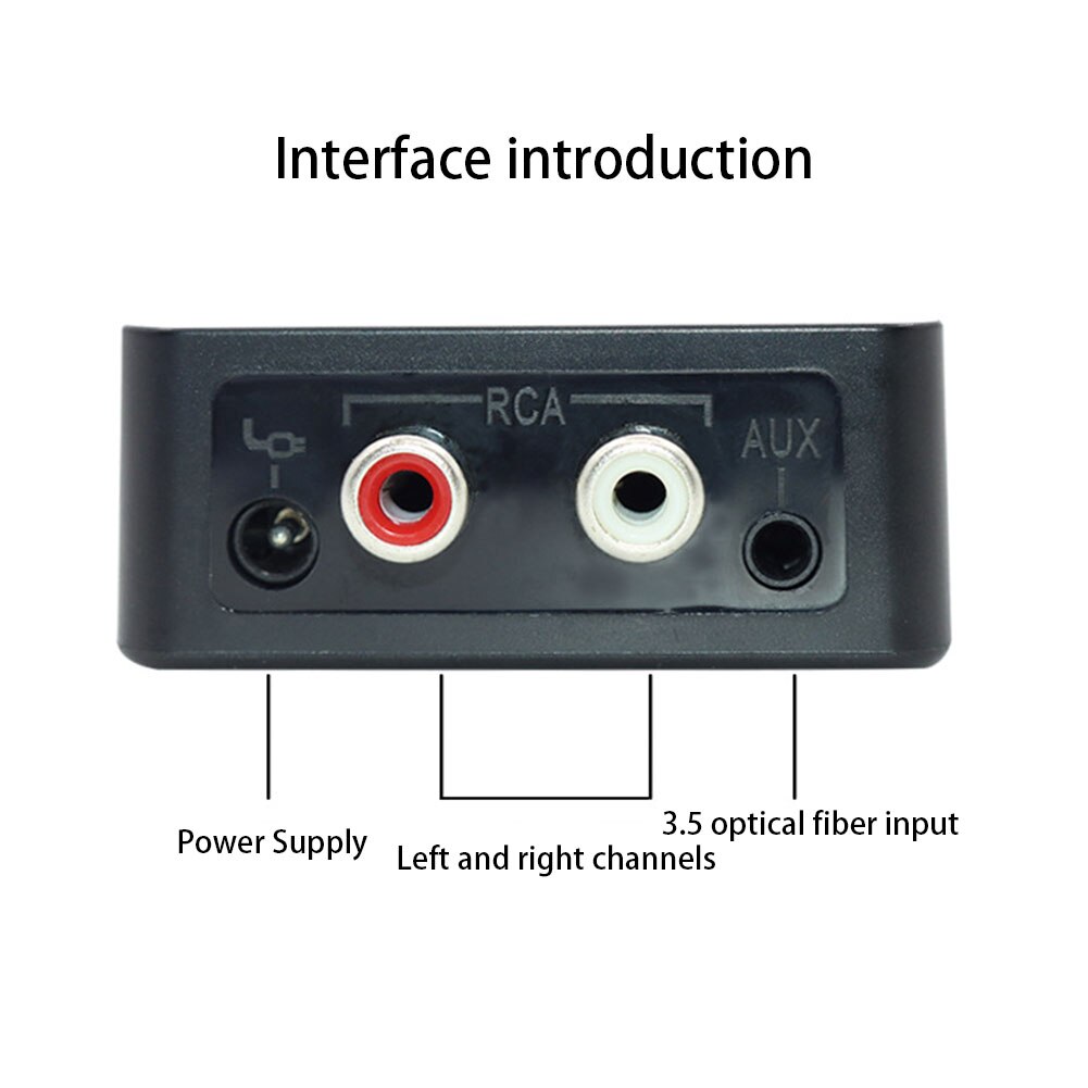 Digital To Analog 3.5mm Jack Audio Converter Adapter Accessories Home Theater Durable -compatible Receiver