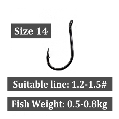 30 Stuks Karpervissen Haak Methode Feeder Vissen Haak Japan Maat 8 10 12 14 16 Micro Kleine Size Haak voor Karper Feeder Methode: 30PCS-SIZE 14